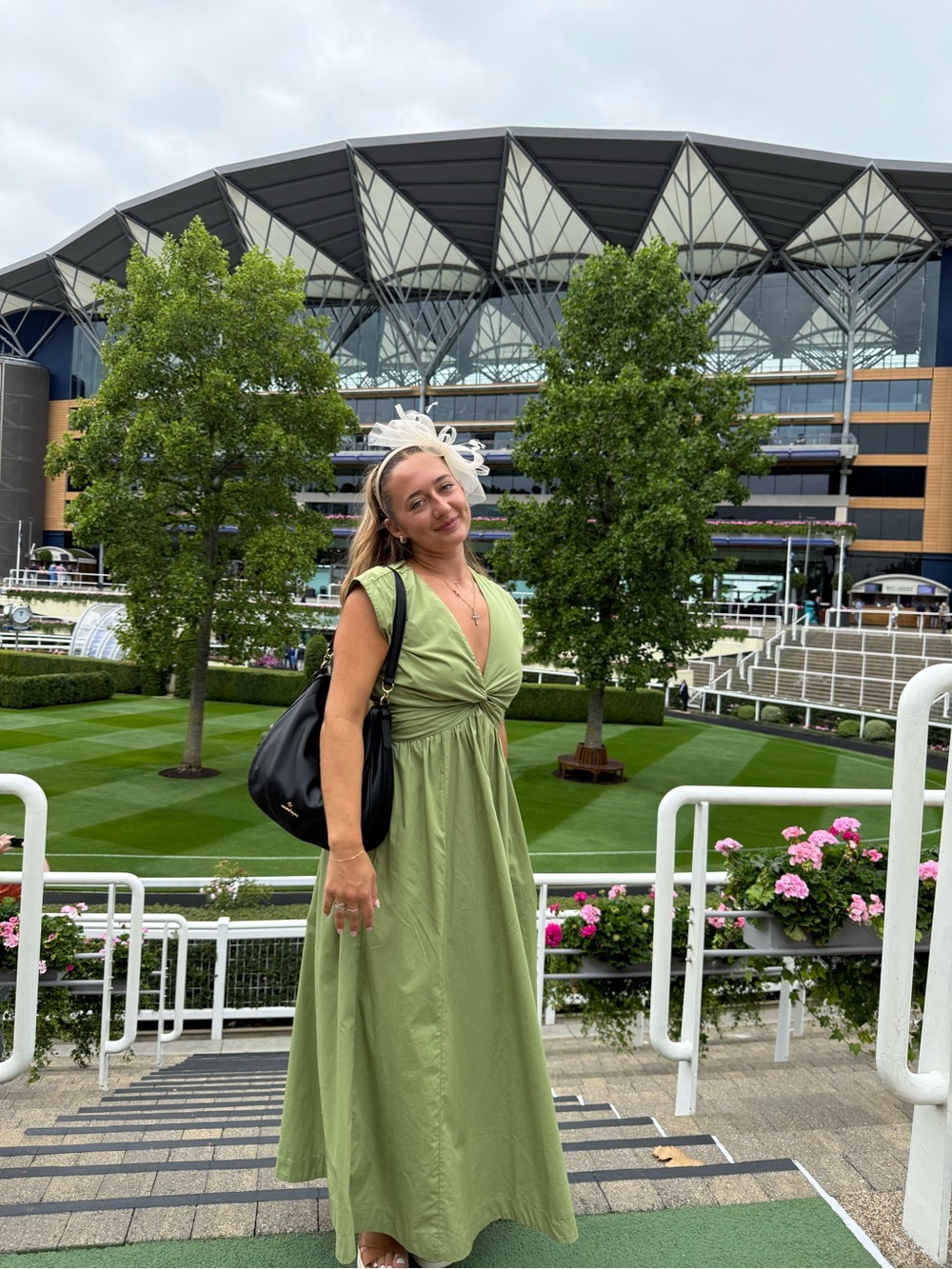 Abercrombie & Fitch Olive Twist-Front Maxi Dress
